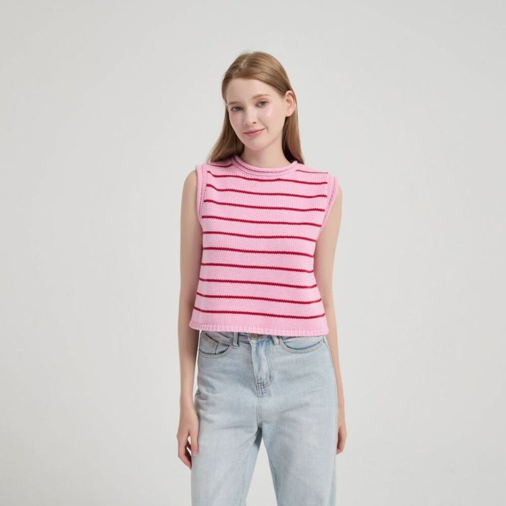 Wild Fable - Women's Chunky Sweater Tank - Wild Fable Pink Stri Pink